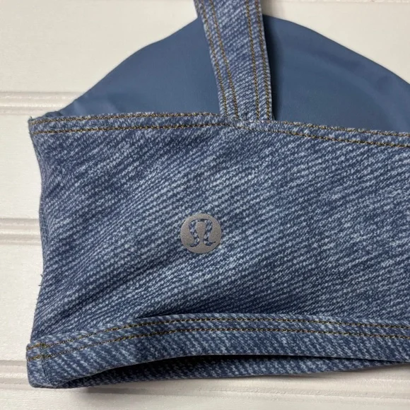 LULULEMON Everlux Sweetheart Sport Bra Medium Shorts Set Size 6 Light Blue NWOT